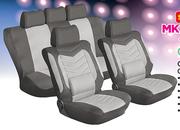 Rubber Velour Car Mat Set Black 4 Piece