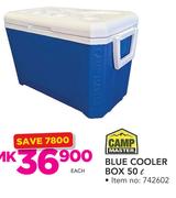 Camp Master 50Ltr Blue Cooler Box 