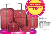 Mainstays 5-Piece Red Travel Set TB-20123