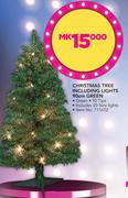Christmas Tree Including Lights 90cm Green