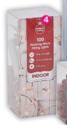 Santa's Trading Indoor Flashing 100 Lights Green