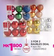 Santa's Trading 3 For 2 Baubles Deal-Per Pack