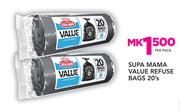 Supa Mama Value Refuse Bags-20's Per Pack