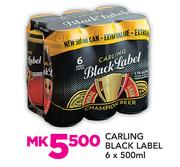 Carling Black Label-6 x 500ml