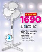 Logik Ventoinha Com Pedestal 40cm LDS01-40BS