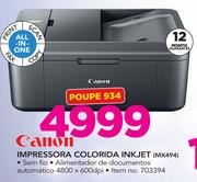 Canon Impressora Colorida Inkjet MX494