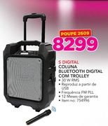S Digital Coluna Bluetooth Digital Com Trolley