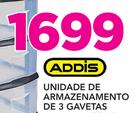 Addis Unidade De Armazenamento De 3 Gavetas