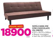 Sofá Cama em cor Chocolate Ou Preto