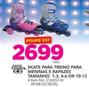 No Fear Skate Para Treino Para Meninas E Rapazes Tamanho 1-3, 4-6 Or 10-13-cada