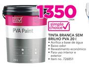 Simple Choice Tinta Branca Semi Brilho PVA-20Ltr cada