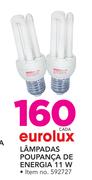 Eurolux Lâmpadas Poupança De Energia 11W-cada