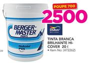 Dulux Tinta branca Brilhante Hi Cover-20Ltr