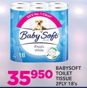 Baby Soft Toilet Tissue 2 Ply-18's