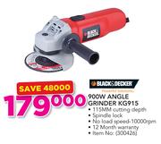 Black & Decker 900W Angle Grinder KG915