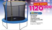 Bounce King Skyzone 10 Foot Trampoline and Enclosure Combo