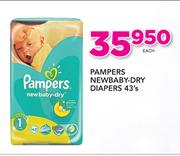 Pampers Newbaby Dry Diapers-43's Each