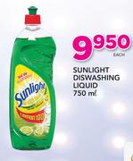 Sunlight Dishwashing Liquid-750ml Each