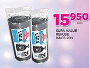 Supa Value Refuse Bags-20's Each