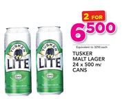 Tusker Malt Lager Cans-2 x 24 x 500ml