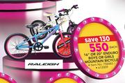 Raleigh 16" Or 20" Enduro Boys Or Girls Mountain Bicycle-Each
