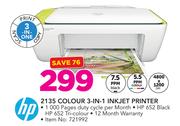HP 2135 Colour 3-In-1 Inkjet Printer