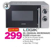Logik 20ltr Manual Silver Microwave P70H20L-SES 