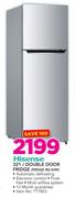 Hisense 321ltr Double Door Fridge RD-43W