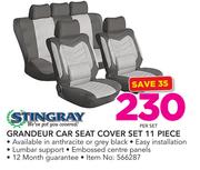 Stingray 11-Piece Grandeur Car Seat Cover Set-Per Set