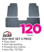 Gear 3-Piece SUV Mat Set-Per Set