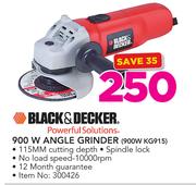 Black & Decker 900W Angle Grinder KG915