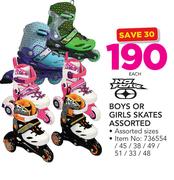 No Fena Boys Or Girls Skates Assorted-Each
