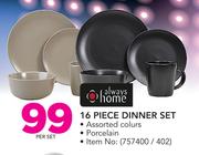 Always Home 16-Piece Dinner Set-Per Set