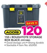 Addis 150ltr Roughtote Black Storage Box 99910BK