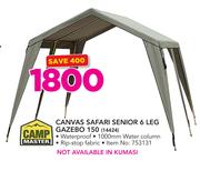 Camp Master Canvas Safari Senior 6 Leg Gazebo 150