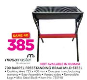 Maga Master 700 Barrel Freestanding Braai Mild Steel