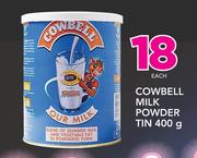Cowbell Milk Powder Tin-400g Each