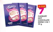 Cadbury Hot Chocolate Drink 3 In 1-10 x 30g