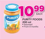 Purity Foods Assorted-200ml Each