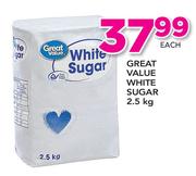 Great Value White Sugar-2.5kg Each