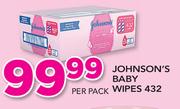 Johnson's Baby Wipes 432-Per Pack