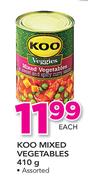 Koo Mixed Vegetables-410g Each