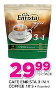 Cafe Enrista 3 In 1 Coffee Assorted-10's Per Pack