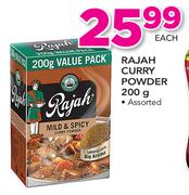 Rajah Curry Powder Assorted-200g Each