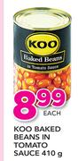 Koo baked Beans In Tomato Sauce-410g Each