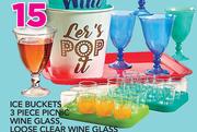 Loose Clear Wine Glass