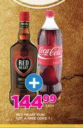 Red Heart Rum Free Coke-1Ltr Each