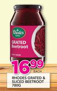 Rhodes Grated & Sliced Beeroot-780g