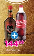 Red Heart Rum Free Coke-1Ltr Each