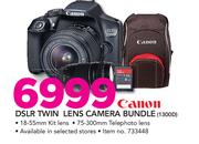 Canon DSLR Twin Lens Camera Bundle 1300D